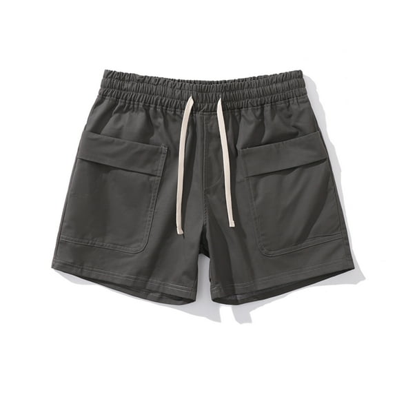 Up to 60% off Men's Shorts, Xunlbb Mens Casual Fashion Solid Drawstring Elastic Waist Short Multiple Pockets Short Pants