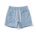 thumbnail image 1 of Up to 60% off Men's Shorts, Xunlbb Mens Casual Fashion Solid Drawstring Elastic Waist Short Multiple Pockets Short Pants, 1 of 5