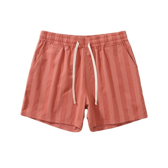 Up to 60% off Men's Shorts, Xunlbb Mens Casual Fashion Stripe Printed Shorts Elastic Waist Solid Shorts Pants