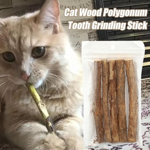 Up to 60% off! PawCasa 5Pcs Cat Nip Stis Dried Siervine Dental Chew Toy Tth Clean Toothbrush