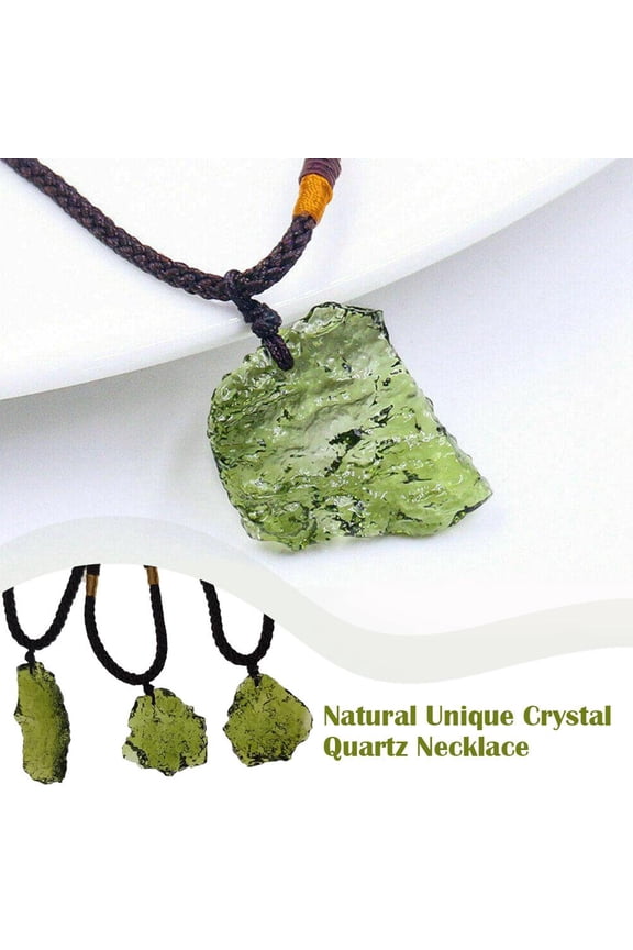Up to 60% off! PawCasa Natural Moldavite Impact Glass Czech Meteorite Energy Chakra Pendants StoneUKF