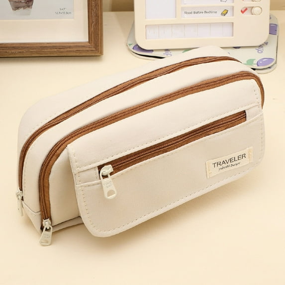 Up to 60% off Pencil Cases, Pencil Case Large-capacity Pen Bag Cute Storage Pencil Bag for Student Campus Supplies Stationery Back to College