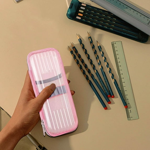 Up to 60% off Pencil Cases, Student Pencil Case Stationery Bag Transparent Pencil Case Hard Pencil Case Back to College
