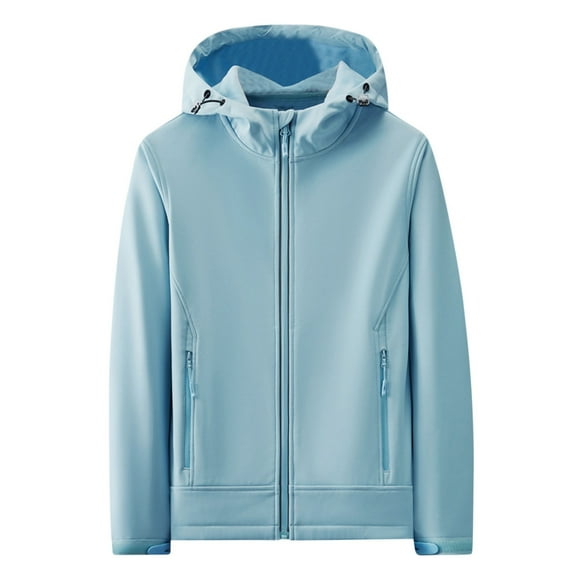 Up to 60% off!Winter Warm Windproof Jackets for Womens Plus Size Soft Charge Coat Windproof Plush Thickened Warm Hooded Windproof Coat