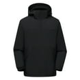 thumbnail image 1 of Up to 60% off!Winter Warm Windproof Jackets for Womens Plus Size Solid Color Rain Jacket Outdoor Hooded Raincoat Windproof Top, 1 of 3