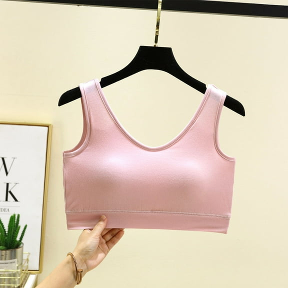 Up to 60% off Women's Bras, Xunlbb Women's Solid Color Backless Sexy Seamless Push-Up U-Shaped Beautiful Back Underwear Everyday Bras(Pink,XXL)