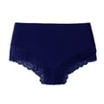 thumbnail image 1 of Up to 60% off Women's Cotton Underwear, Women's Solid Lace Plus Size High Waist Leak Proof Crotch Shorts Underwear Panties, 1 of 2