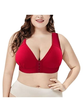 SHOPESSA Woman's Fashion Front Closure Rose Beauty Back Wire Free Push Up  Hollow Out Bra Underwearon Clearance 