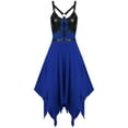 thumbnail image 1 of pstuiky Women's Gothic Punk Dress Strap Style Sleeveless Off Shoulder Mid Length Dress, 1 of 3