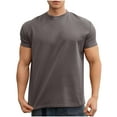thumbnail image 1 of Chiccall Mens Workout T Shirts Summer Bodybuilding Short Sleeve Crew Neck Muscle Tee Tops Gray, 1 of 5