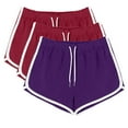 thumbnail image 1 of Workout Shorts Women, 3PC Women Casual Summer Sports Shorts Workout Yoga Shorts Active Shorts, 1 of 8