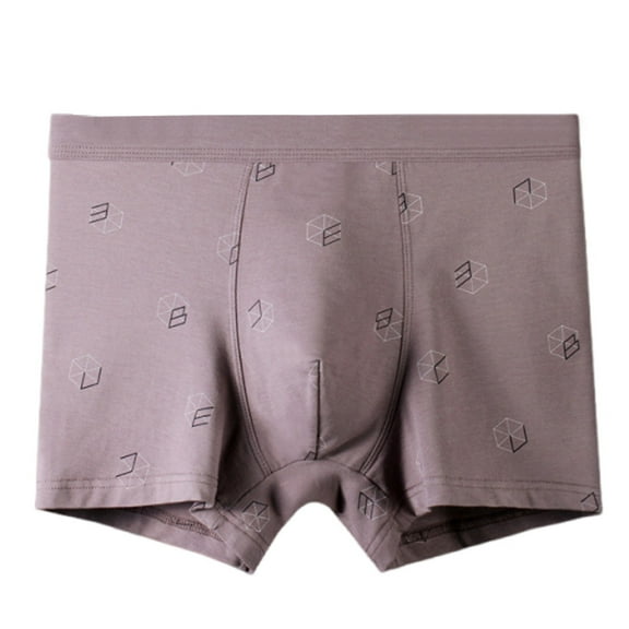 Up to 65% Off Men’s Stretch Cotton Boxers Briefs Digital Printing Breathable Close Fitting Underpants Comfortable Boxers Coffee XL