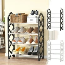 Up to 65% Off Shoe Rack Shoe Rack Storage Organizer With 4 Tiers Metal Shelves For Bedroom Closet Entry Dorm Room