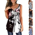 thumbnail image 1 of Up to 65% Off Women Fashion Summer Sexy Sleeveless Printing Light Loose Ventilation T-Shirt Tank Tops for Women 2024 Women Plus Size Tank Tops, 1 of 6