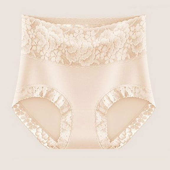 Women's Lace Abdomen Mid-rise Waist And Hip Lift Comfortable Body Breathable Underwear Briefs