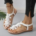 thumbnail image 1 of Sandals for Women Fashion Casual Flower Clip-Toe Spring And Summer New Breathable Flat Sandals, 1 of 9