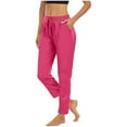 thumbnail image 1 of Work Out Leggings Gym for Women, Spring Yoga Sports Loose Casual Long Pants Trousers with Pocket, 1 of 9