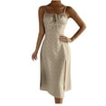 thumbnail image 1 of cocolona Womens Summer Casual Boho Dress Spaghetti Strap Sleeveless Midi Dress Side Slit Holiday Beach Sundress S-2XL, 1 of 7