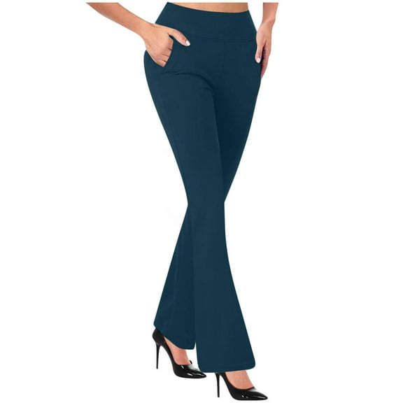 cocolona Womens Work Dress Pants Fashion Casual Slim Flare Trousers Comfy Stretch Yoga Pants Business Trousers S-2XL
