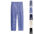thumbnail image 1 of 2025 New Toddler Kids Big Boy Fashion Cute Solid Color Stripe Casual School Uniform Suit Pants Trousers Up to 65% off !, 1 of 4