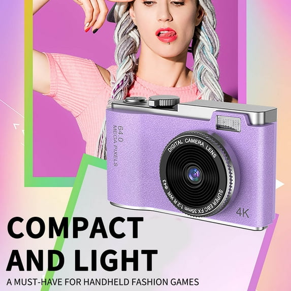 Up to 65% off Camara Fotografica, High Definition Digital Camera For Students To Learn Mini Front And Rear Camera Shooting Without Card