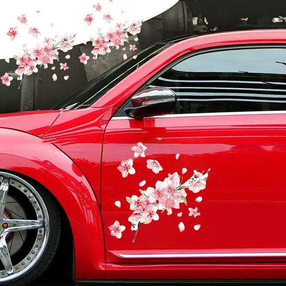 Up to 65% off! Car Decoration Stickers Car Decals Stickers For Outside Of Car Romantic Rose Wall Stickers Bathroom Tiles Waterproof Stickers