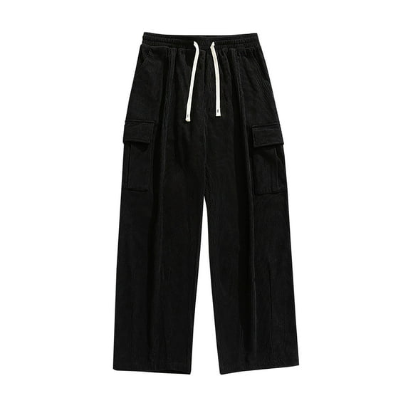 Up to 65% off!Casual Sports Gym Pants for Mens Plus Size Fashion Vintage Solid Casual Elastic Waist Pocket Cargo Pants