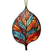 Up to 65% off! Christmas Decor Indoor Acrylic Flat Printing Leaves Christmas Decorations Christmas Tree Decorations Hanging Pendants