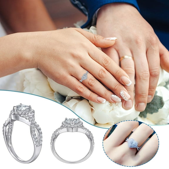 Up to 65% off! Engagement Rings For Women Ring Promise Rings For Her Last-Minute Gift Rings,