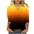 thumbnail image 1 of Fashion 3/4 Sleeve Summer Tops for Womens 2024 Plus Size Casual V-neck Top, 1 of 5