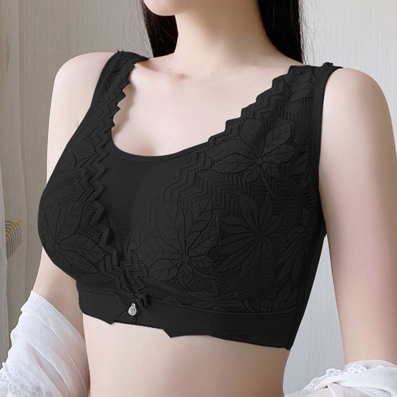 Fashion Bras for Women Plu Size Full Coverage Lace Underwear Large No Steel Ring Gathering Breathable Beautiful Back Daily Bra