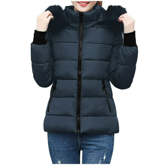 Fashion Winter Warm Coats for Womens Hooded Plus Size With Hood Waist And To Overcome Outer Long Sleeve Coats