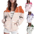 thumbnail image 1 of Fashion Zip Up Hoodie for Womens Pullover Plus Size Non Positioning Printed Long Sleeved Regular Sleeve Top Hoodie, 1 of 6