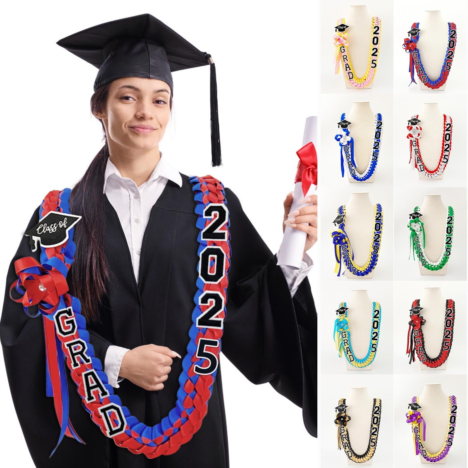 5 Graduation Ropes Up to 65% off! Graduation Class of 2025 Graduation Gift Wreath Ribbon ...