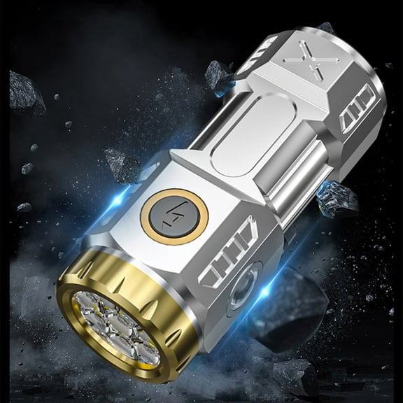 Up to 65% off Handheld Flashlights New Strong Light Super Bright Home Charging Outdoor Portable Long Range Flashlight Eight Eyed Flashlight