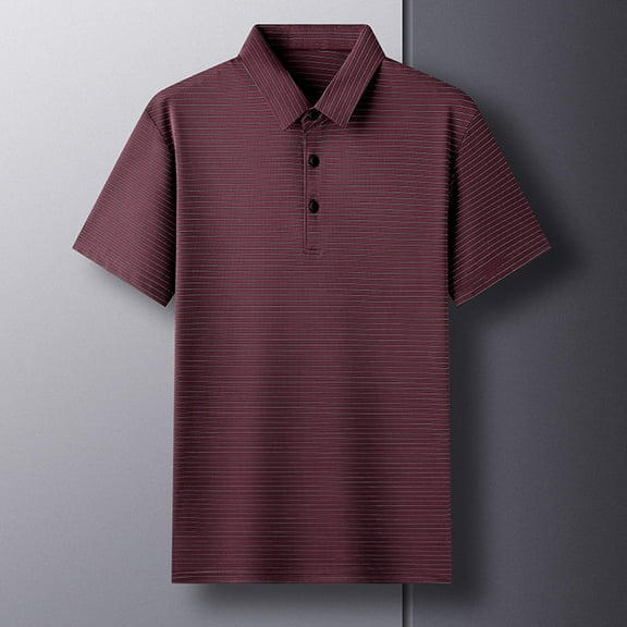 Up to 65% off Men's Shirts, Mens Fashion Casual Solid Pullover Round Neck Buttons Short Shirts