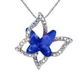 thumbnail image 1 of Up to 65% off Necklaces for Women Ladies Crystal Necklace Multicolor Fashion Pendant Necklace Navy, 1 of 3