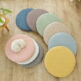 thumbnail image 1 of Up to 65% off! Patio Furniture Cushionss 35x16 Round Thickened Cushions Balcony Bedroom Chair Cushions White, 1 of 5