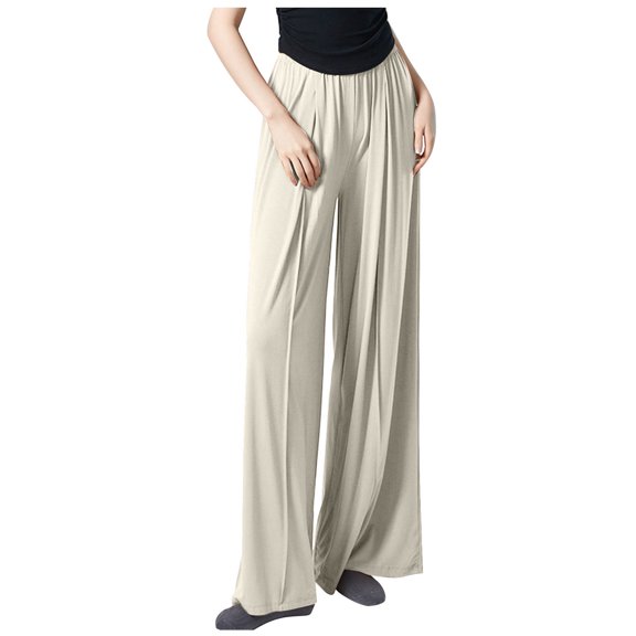 Up to 65% off! Plus Size Sweatpants for Womens High Waist Casual Pocket Summer Elastic Casual Solid Color High Waist Thin Straight Leg Casual Pants