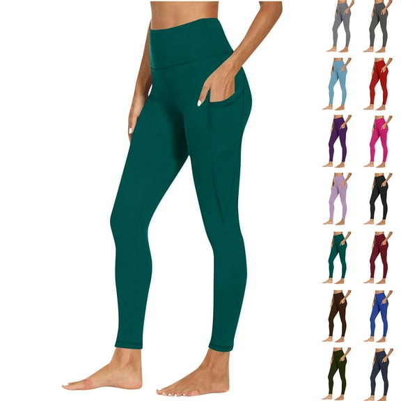 Yoga Pants for Women High Waist Plus Size Workout Out Pocket Leggings Fitness Sports Running Yoga Fashion Athletic Pants