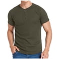 thumbnail image 1 of Xunlbb Mens Shirt Mens Casual Button Down Shirts Man Solid Color Button Round Neck Jacket on Clearance, S-2XL, 1 of 6