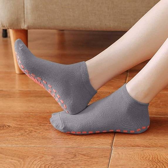 Up to 65% off!Socks for Men's And Women's Universal Solid Color Non-Slip Floor Socks Yoga Tramp
