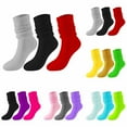 thumbnail image 1 of Up to 65% off!Socks for Women Stockings Winter Solid Color Warm Bubble Socks Extra Long Tight Knitted Pile Socks, 1 of 9