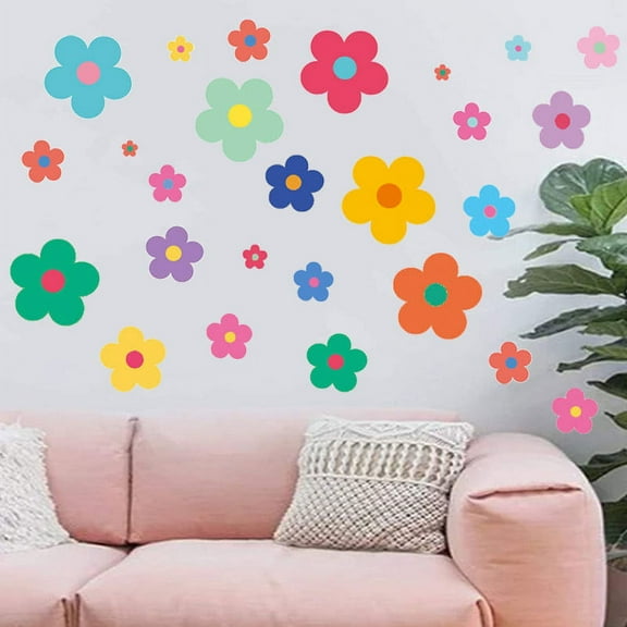 Up to 65% off! Spring Flower Wall Decals Wall Sticker Classroom Window Decoration PVC Self Adhesive Hummingbird Flower Wall Decal Wallpaper