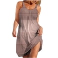 thumbnail image 1 of Summer Fashion Beach Dresses for Womens 2025 Plus Size Casual Printed Round-Neck Sleeveless Loose Knee-Length Dress, 1 of 5