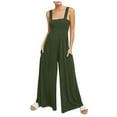 thumbnail image 1 of Summer Plus Size Jumpsuits for Women Tummy Control Fashion Casual Comfort Solid Color Temperament Long Strap Jumpsuit, 1 of 5