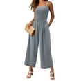 thumbnail image 1 of Summer Plus Size Jumpsuits for Women Tummy Control Fashion Casual Loose Jumpsuit Sleeveless Wide Leg Trouser Jumpsuit With Pockets, 1 of 9