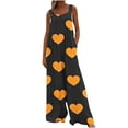 thumbnail image 1 of Summer Plus Size Jumpsuits for Women Tummy Control Fashion Printed Jumpsuit Casual Button Pocket Sleeveless Wide Leg Trousers, 1 of 8