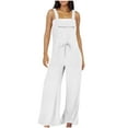 thumbnail image 1 of Summer Plus Size Jumpsuits for Women Tummy Control Fashion Sleeveless Loose Overalls Rompers Linen Wide Leg Jumpsuits, 1 of 8