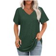 thumbnail image 1 of Summer Plus Size Tops for Womens 2025 Fashion V- Neck Printed Casual Pullover With Short Sleeves, 1 of 5